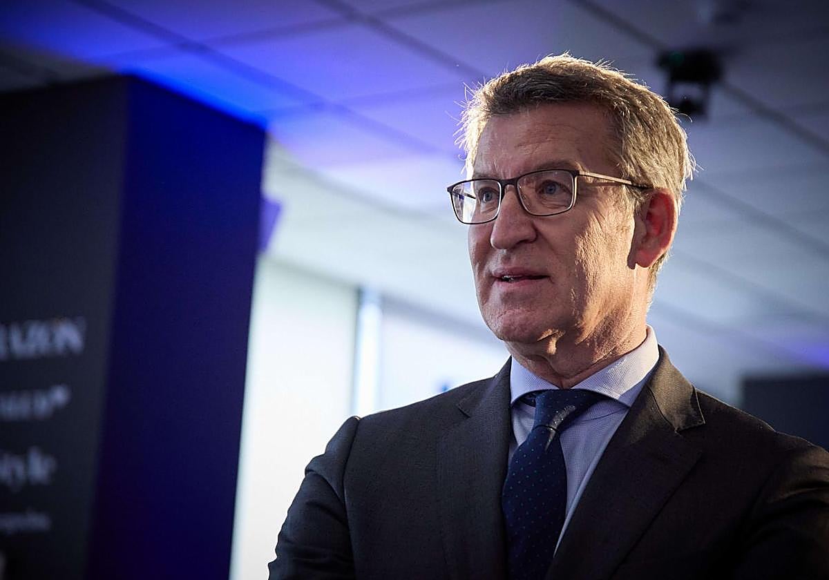El presidente del PP, Alberto Núñez Feijóo, este martes