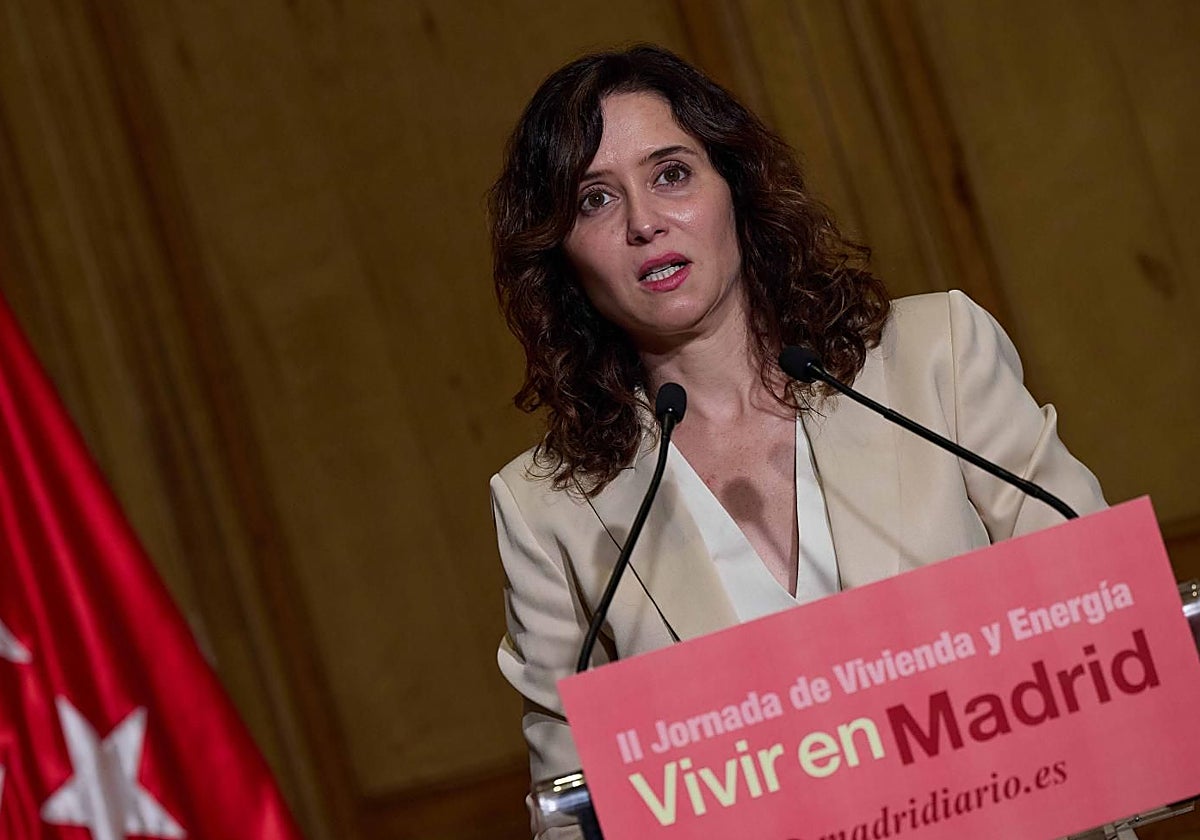 La presidenta de la Comunidad de Madrid, Isabel Díaz Ayuso