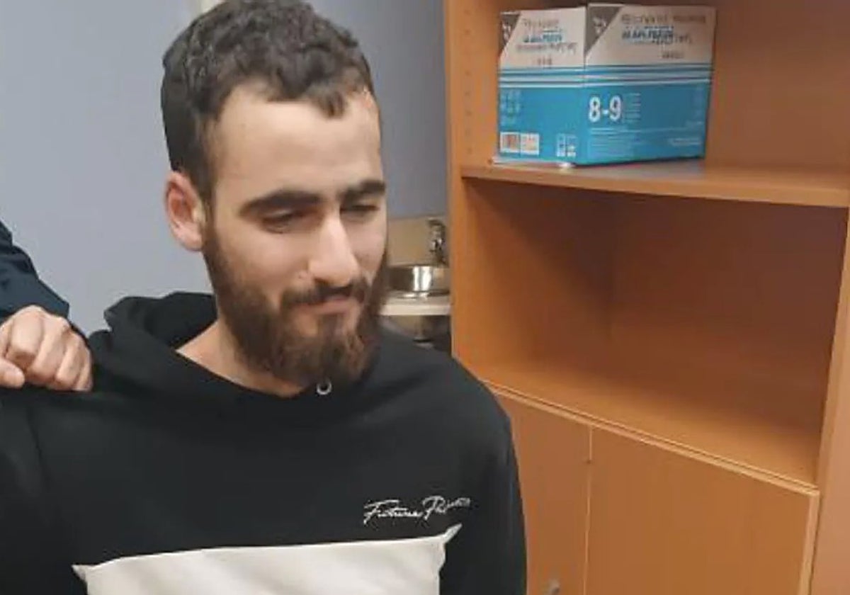 Yassine Kanjaa, tras ser detenido después de perpetrar los ataques