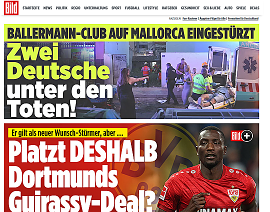 Portada digital de 'Bild' de este viernes 24 de mayo