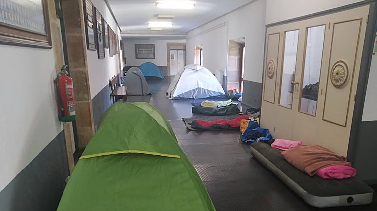 Pasillos de la facultad de historia, en una imagen de este viernes