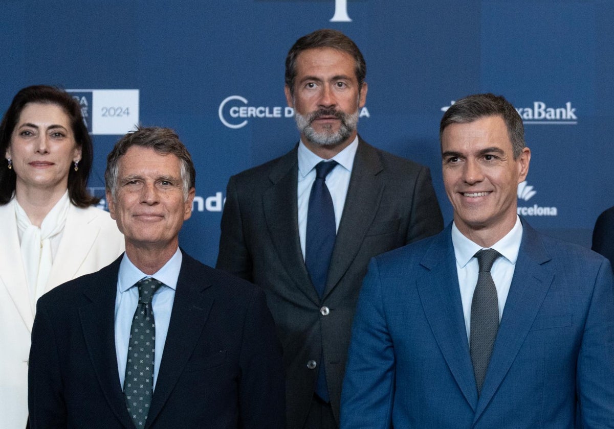 Pedro Sánchez y Jaume Guardiola, en la reunión del Círculo de Economía