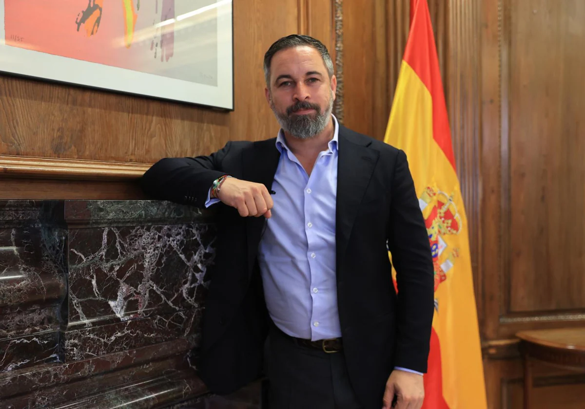Santiago Abascal, fotografiado en el Congreso de los Diputados