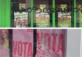 Vox y Sumar denuncian la vandalización de sus casetas electorales en Valladolid