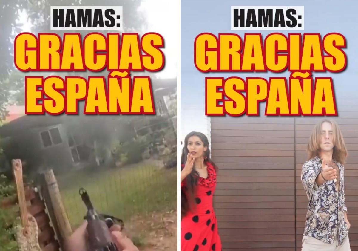Imágenes del vídeo publicado en redes por el ministro de Defensa israelí