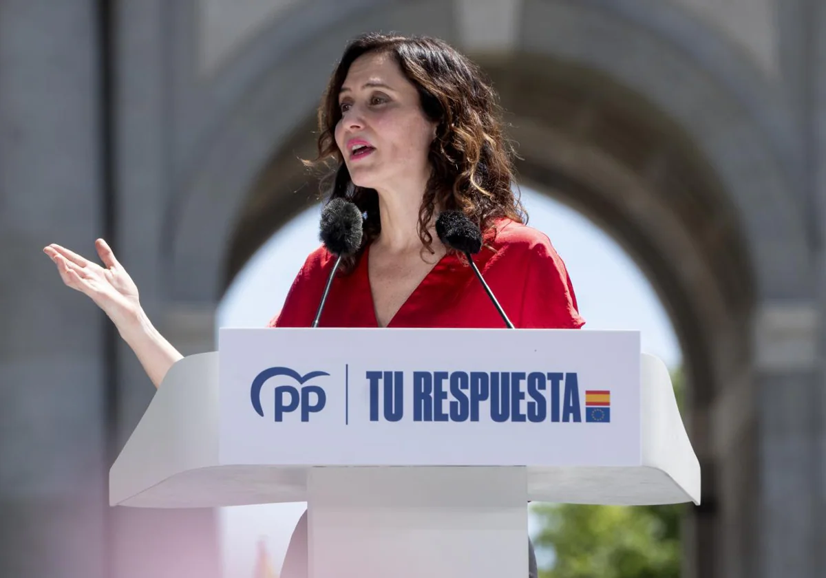La presidenta madrileña, Isabel Díaz Ayuso, este pasado fin de semana
