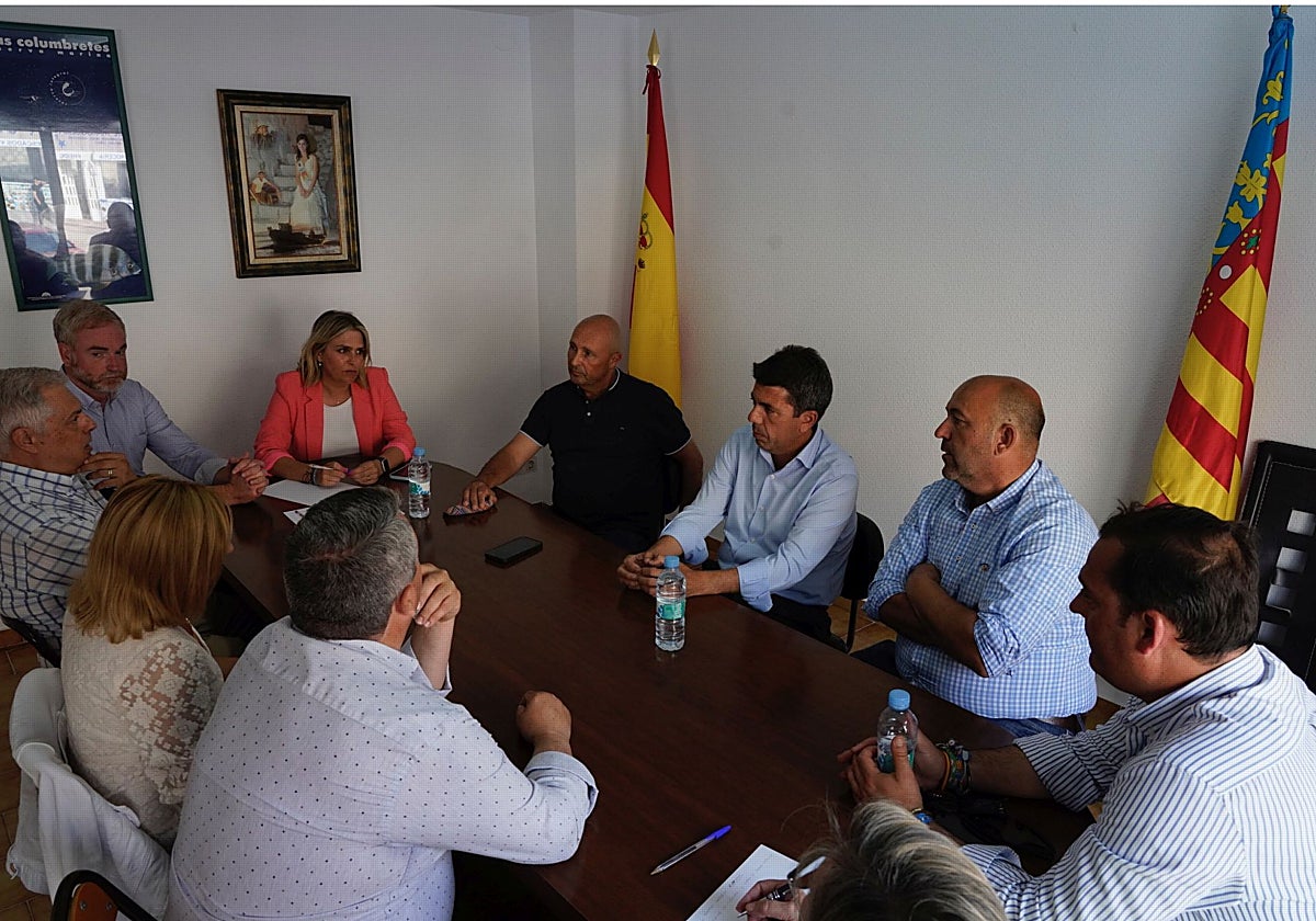 Imagen de la reunión mantenida este lunes por Carlos Mazón en la provincia de Castellón