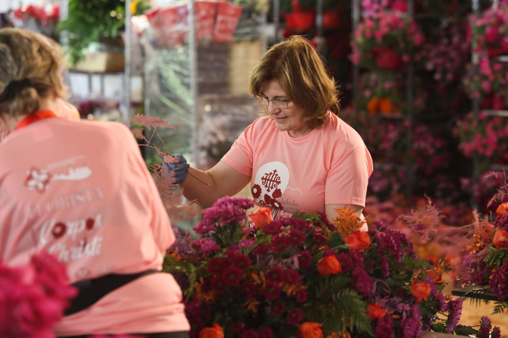 Floristas de toda España trabajan a &#039;contrarreloj&#039; para adornar el Corpus de Toledo