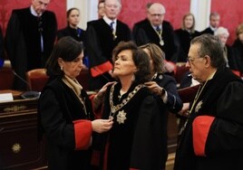 Calvo en su toma de posesión como presidenta del Consejo de Estado el pasado 6 de marzo