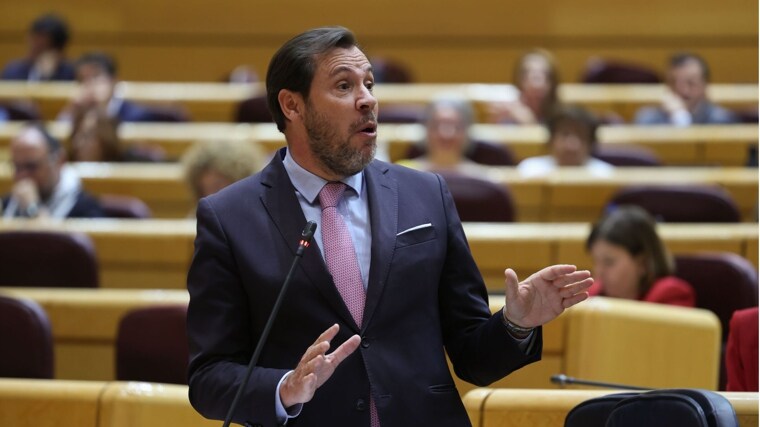 Imagen de Óscar Puente tomada este martes en el Senado