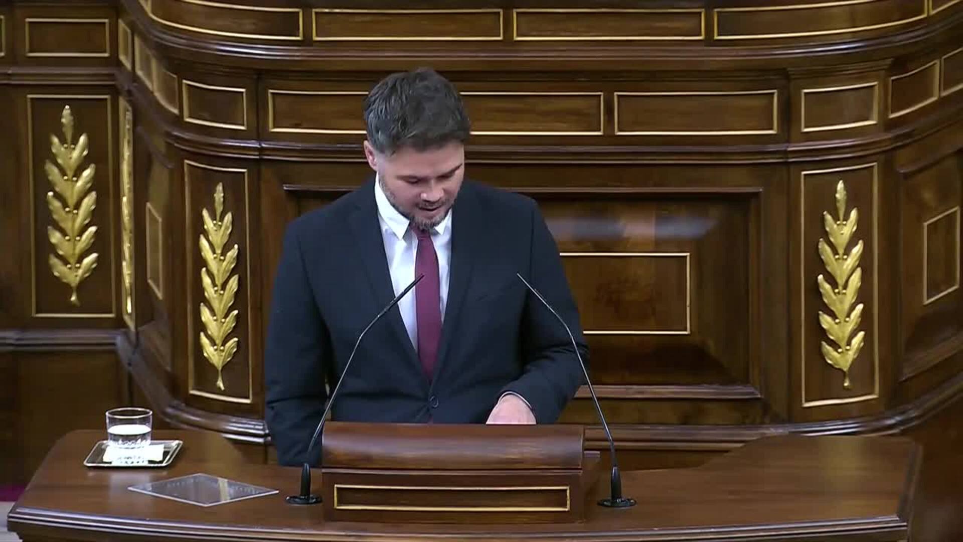Rufián asegura que la amnistía es &quot;la primera derrota del régimen del 78&quot;