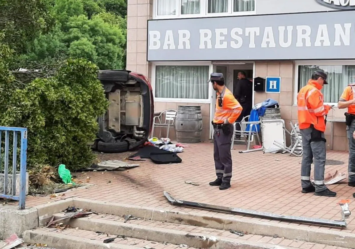 La terraza en la que se ha producido el atropello