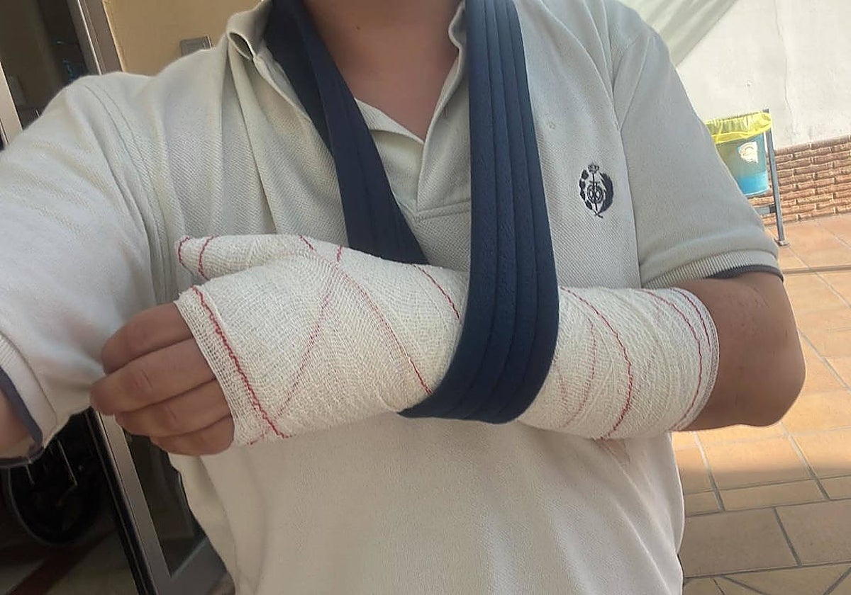 Uno de los funcionarios agredidos esta pasada semana en el centro penitenciario de Córdoba