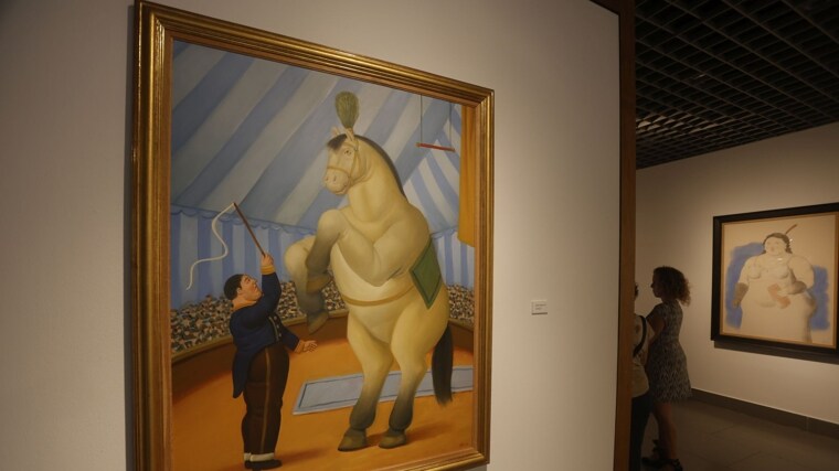 Un domador de caballos en el circo, uno de los mundos predilectos de Fernando Botero