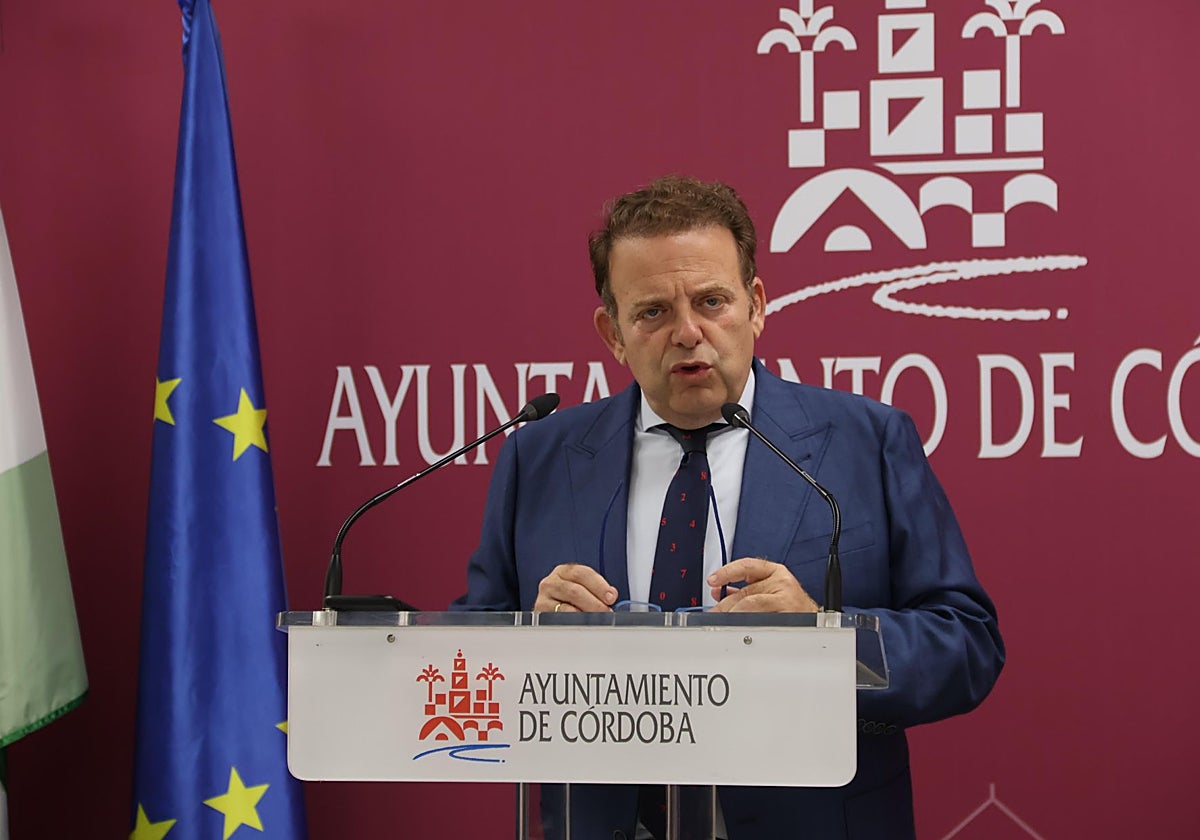 Julián Urbano, durante su comparecencia para hablar de los fondos Edusi