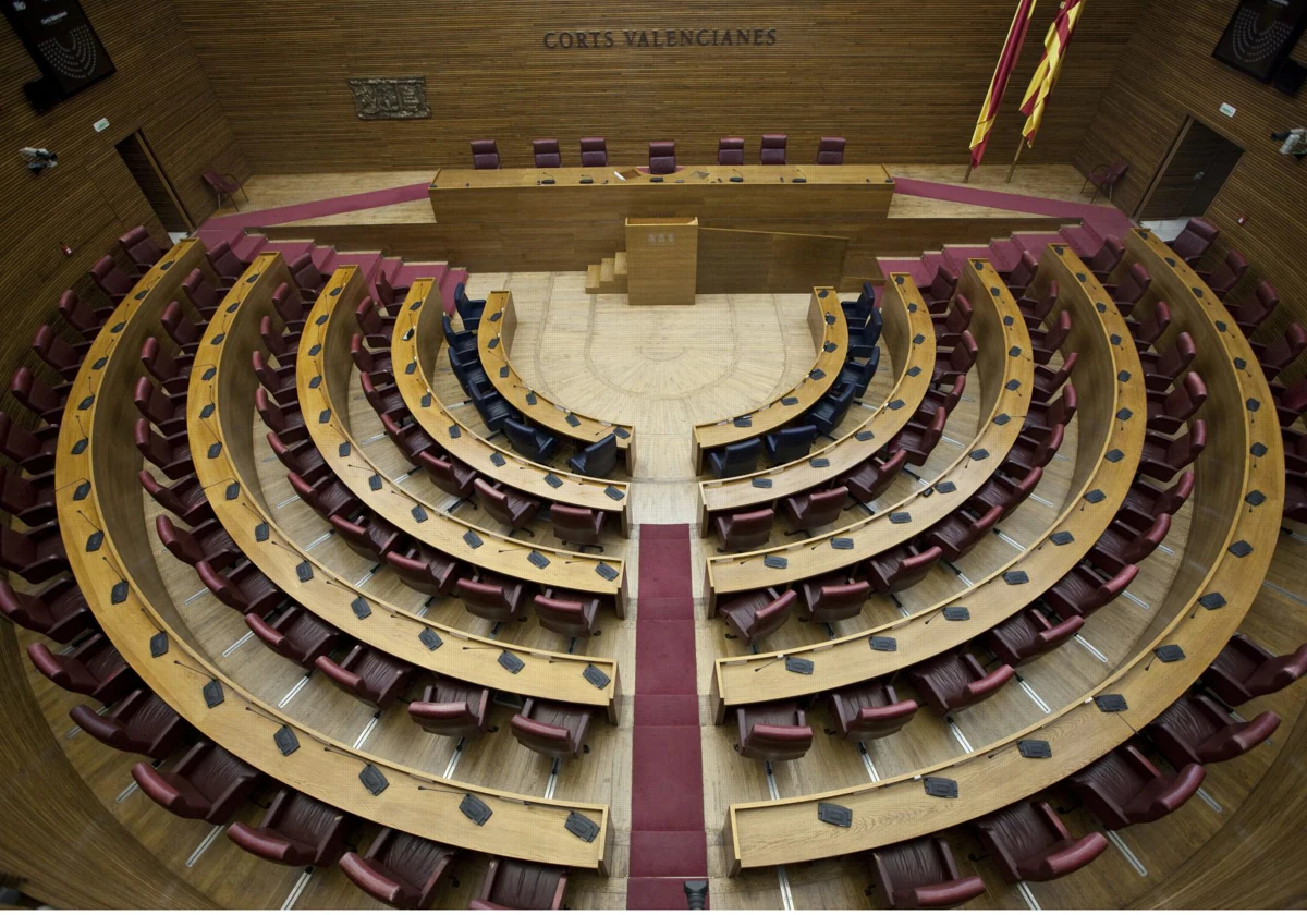 Imagen del interior de las Cortes Valencianas