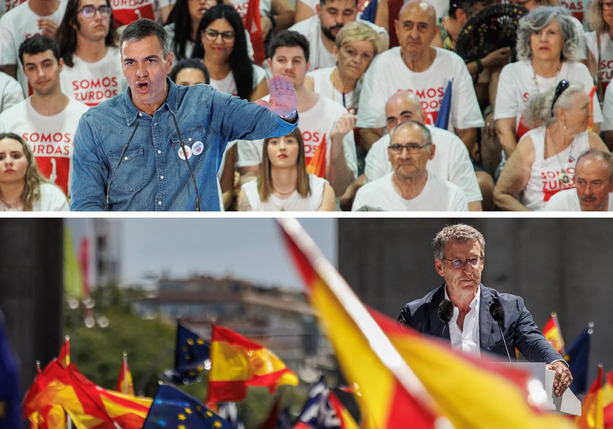 Pedro Sánchez y Alberto Núñez Feijóo