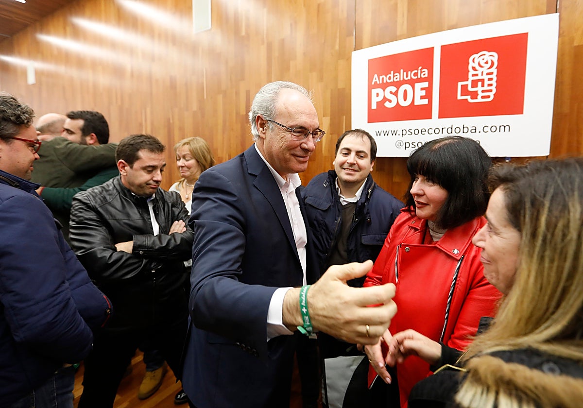 Juan Pablo Durán en la sede del PSOE de Córdoba