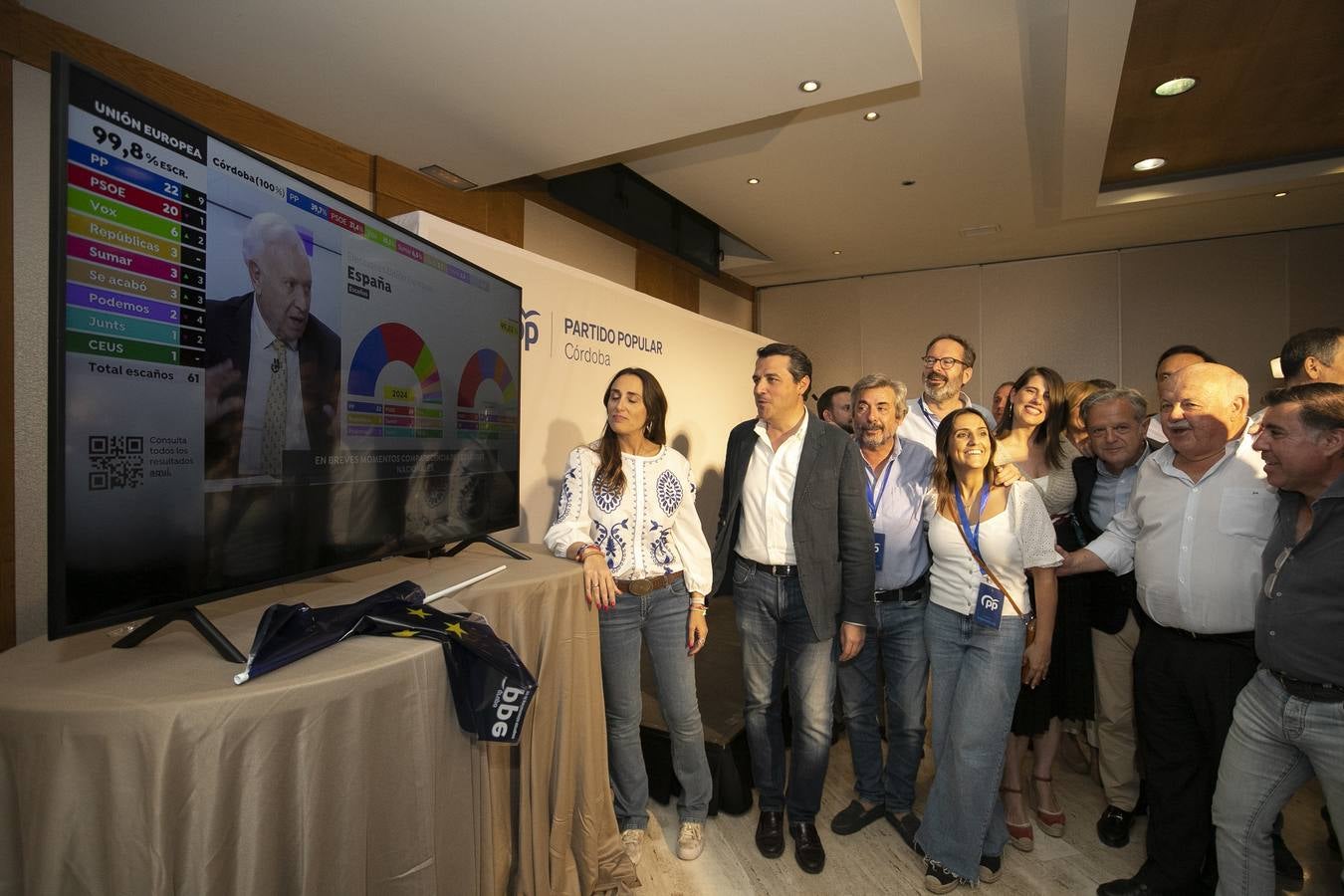 Las imágenes de la celebración del PP por su victoria en Córdoba