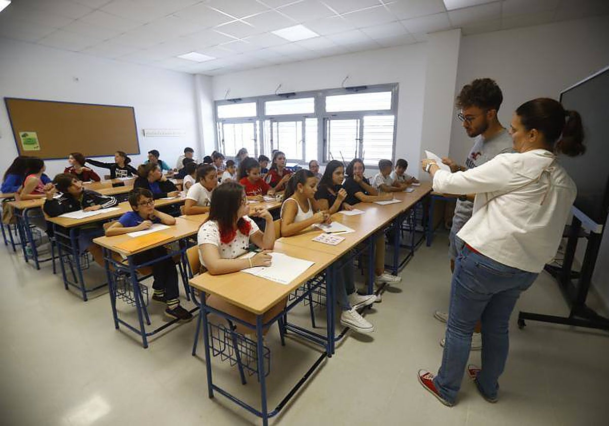 Aula en una clase de Bachillerato en un IES de la capital cordobesa