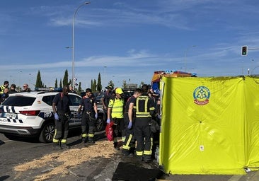 Mueren dos ancianos de más de 80 años tras chocar contra un camión parado cerca del Metropolitano