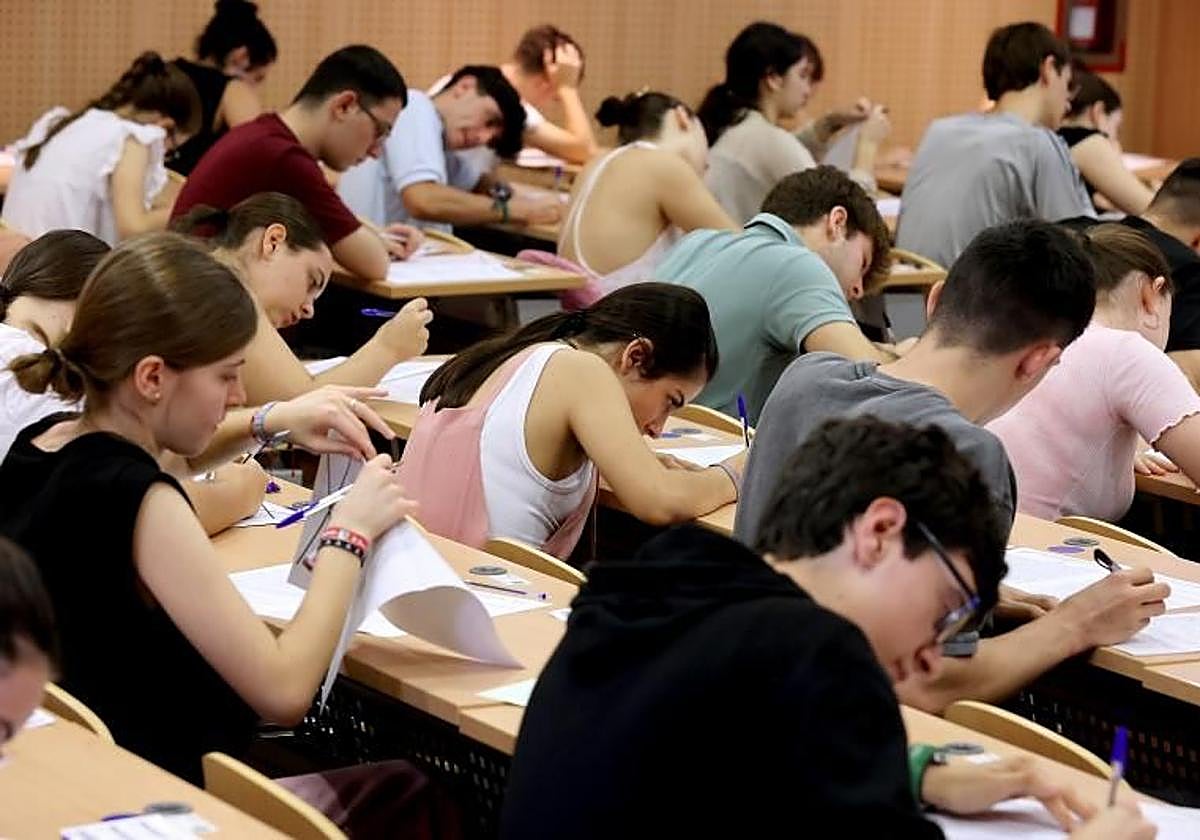 Estudiantes durante la pasada PEvAU