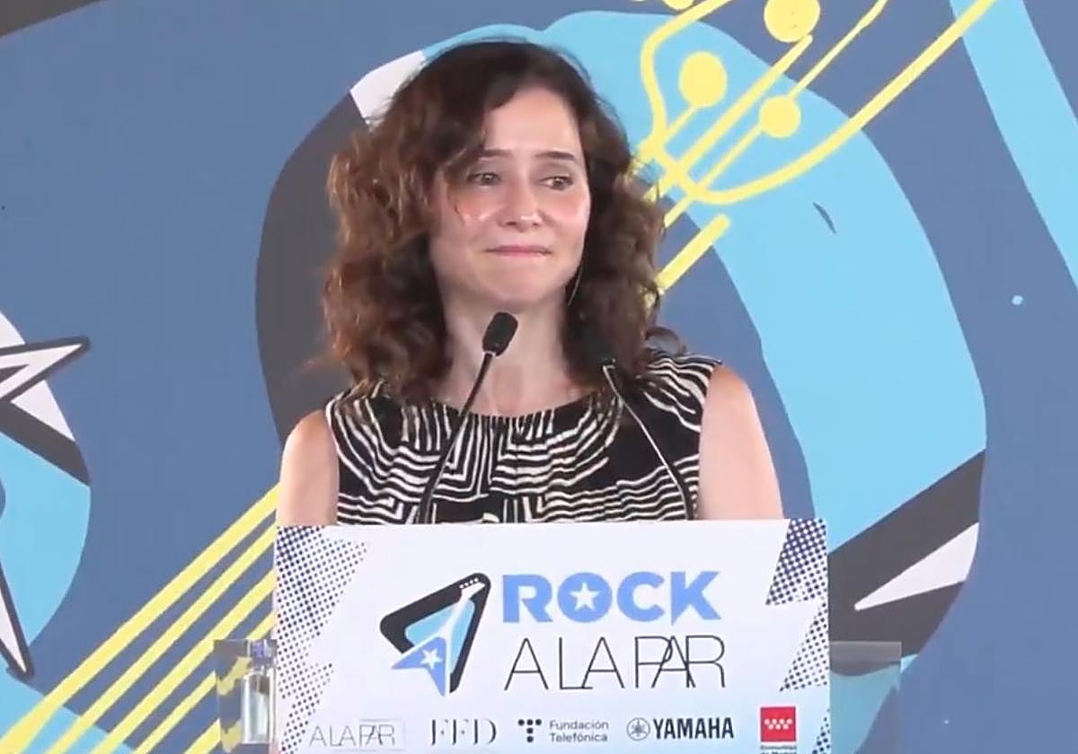Isabel Díaz Ayuso, durante el acto este viernes en Madrid