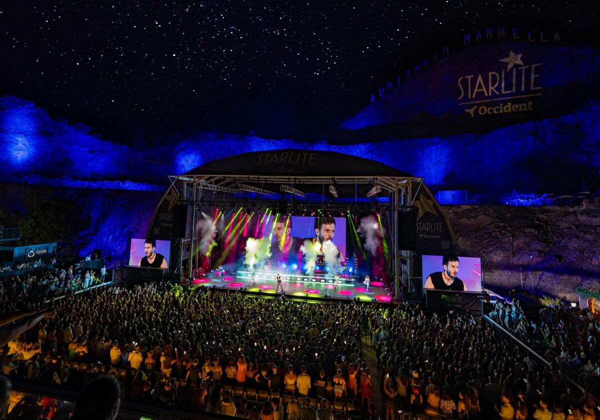 La cantera de Nagüeles durante el concierto de Sebastián Yatra en 2023