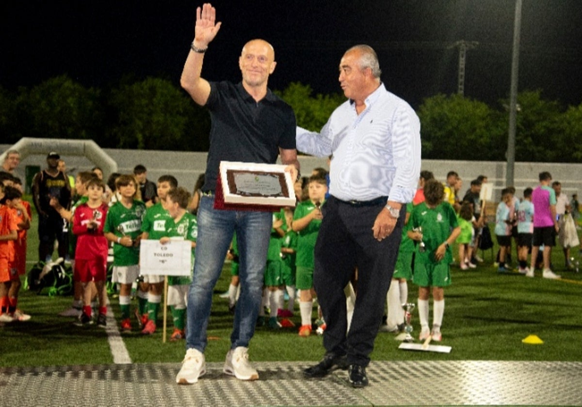 Julián y Jesús, durante la clausura