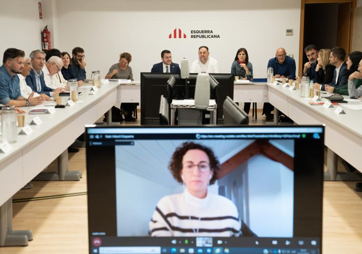 Reunión de la ejecutiva de ERC, en una imagen de 2022