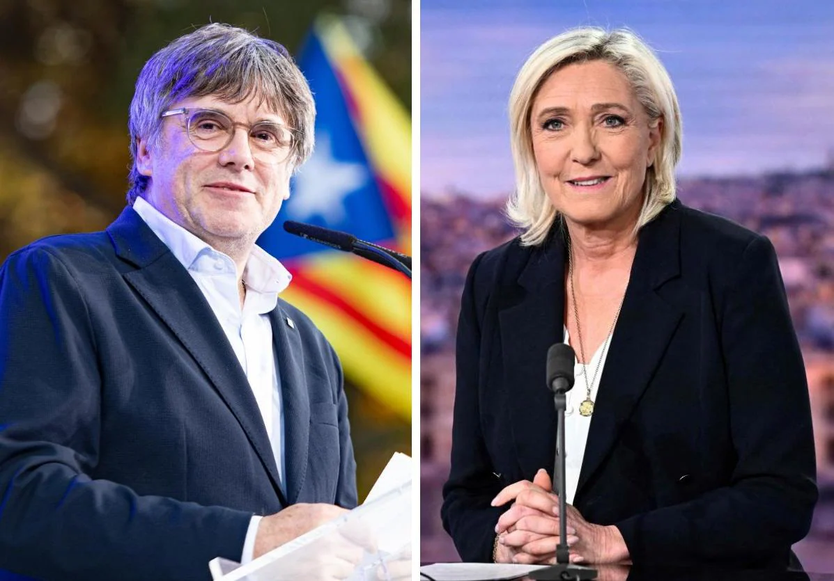 Puigdemont contesta a Le Pen tras asegurar que no le dejará operar desde Francia: «Voy a hacer frente a los intentos de aplicar leyes franquistas»