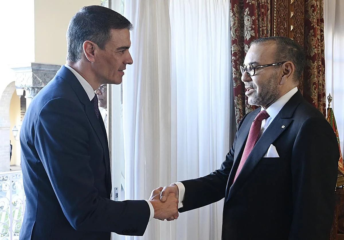 Pedro Sánchez en una de sus visitas a Mohamed VI en Marruecos