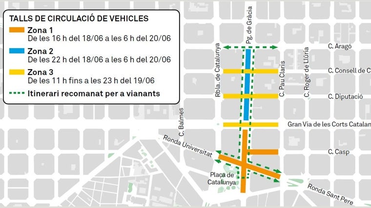 &#039;Road show&#039; de la Fórmula 1 en Barcelona: horarios y cortes de tráfico previstos por la exhibición de coches