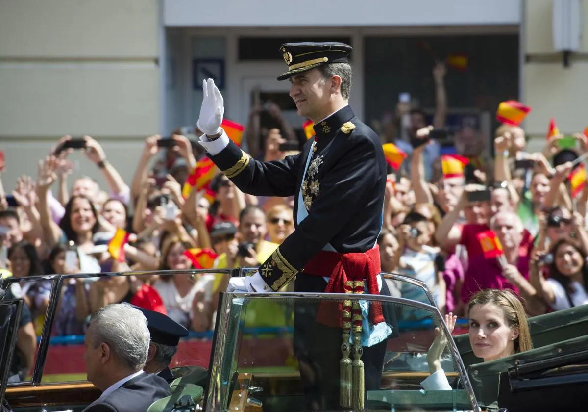 Felipe VI, tras su proclamación como Rey en 2014