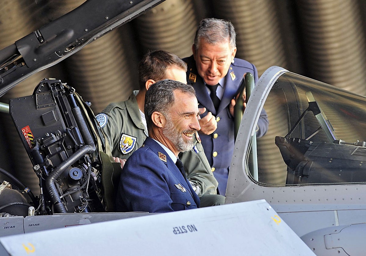 Don Felipe, en 2016, en la Base Aérea de Los Llanos (Albacete)