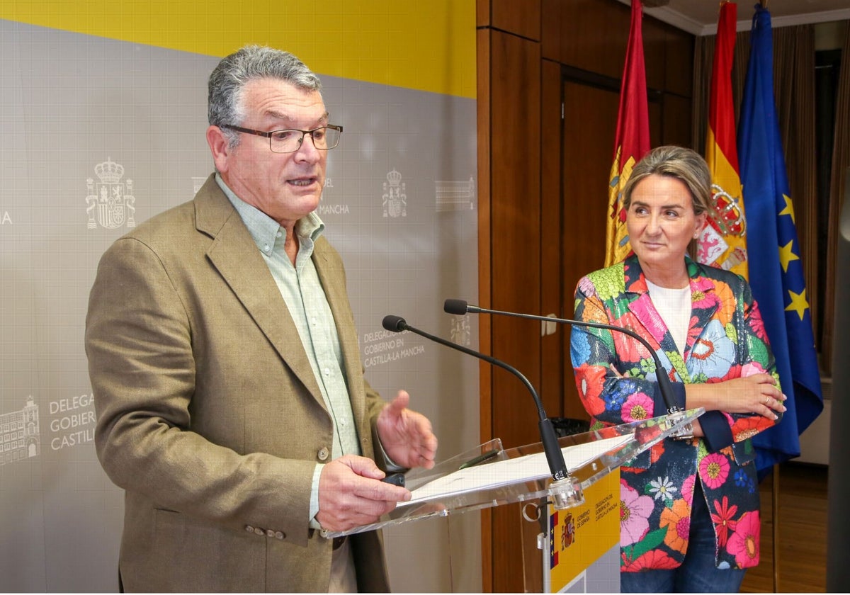 Luis María Bañón, delegado de Aemet, con Milagros Tolón, delegada del Gobierno en Castilla-La Mancha