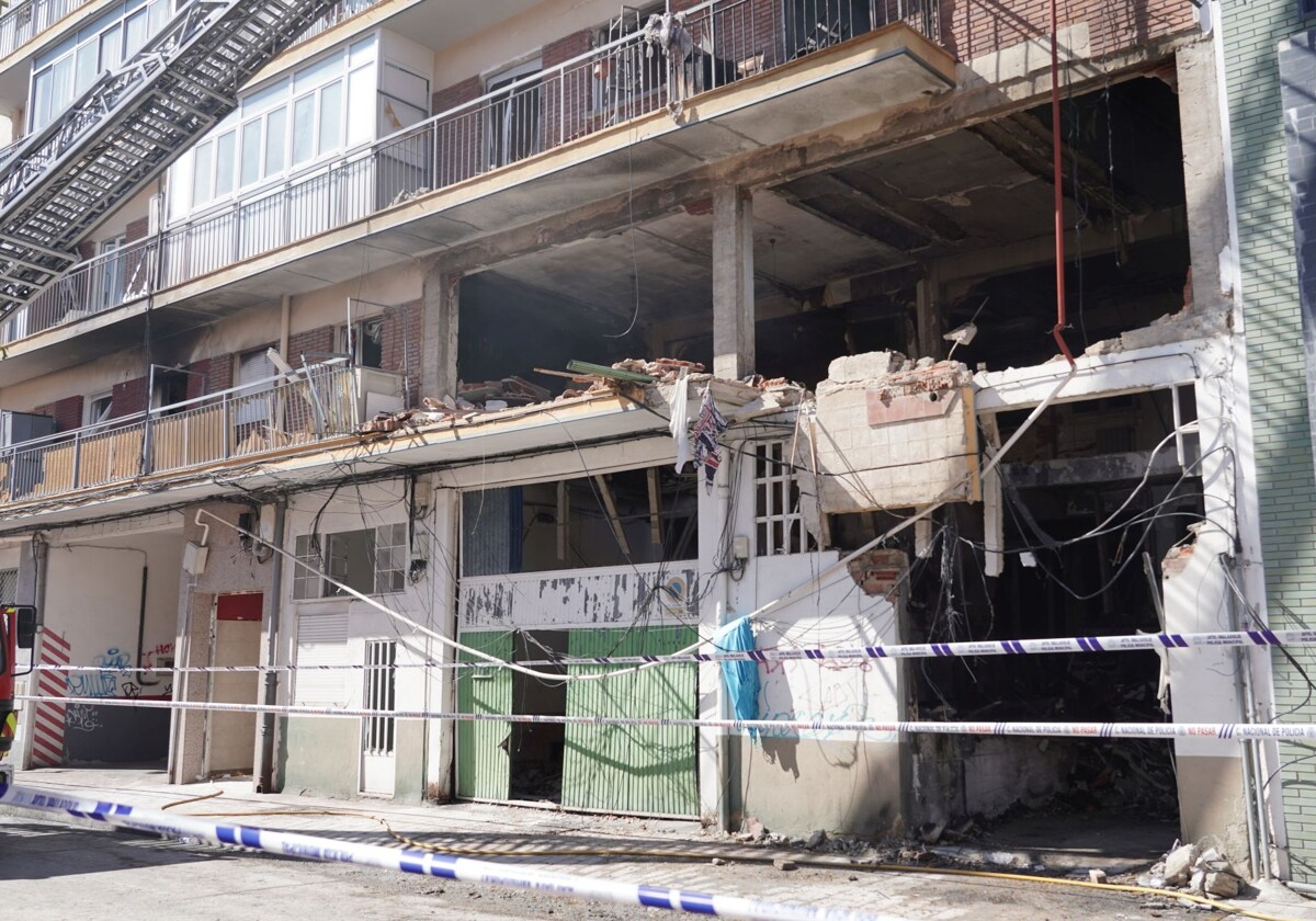 Estado en el que quedó el edificio tras la explosión el pasado agosto