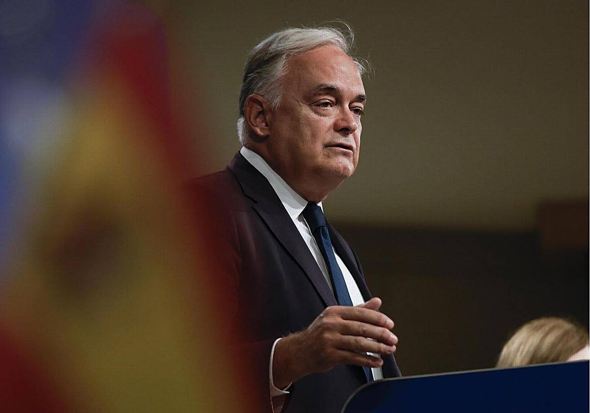 El vicesecretario de Institucional del PP, Esteban González Pons, ayer en Bruselas