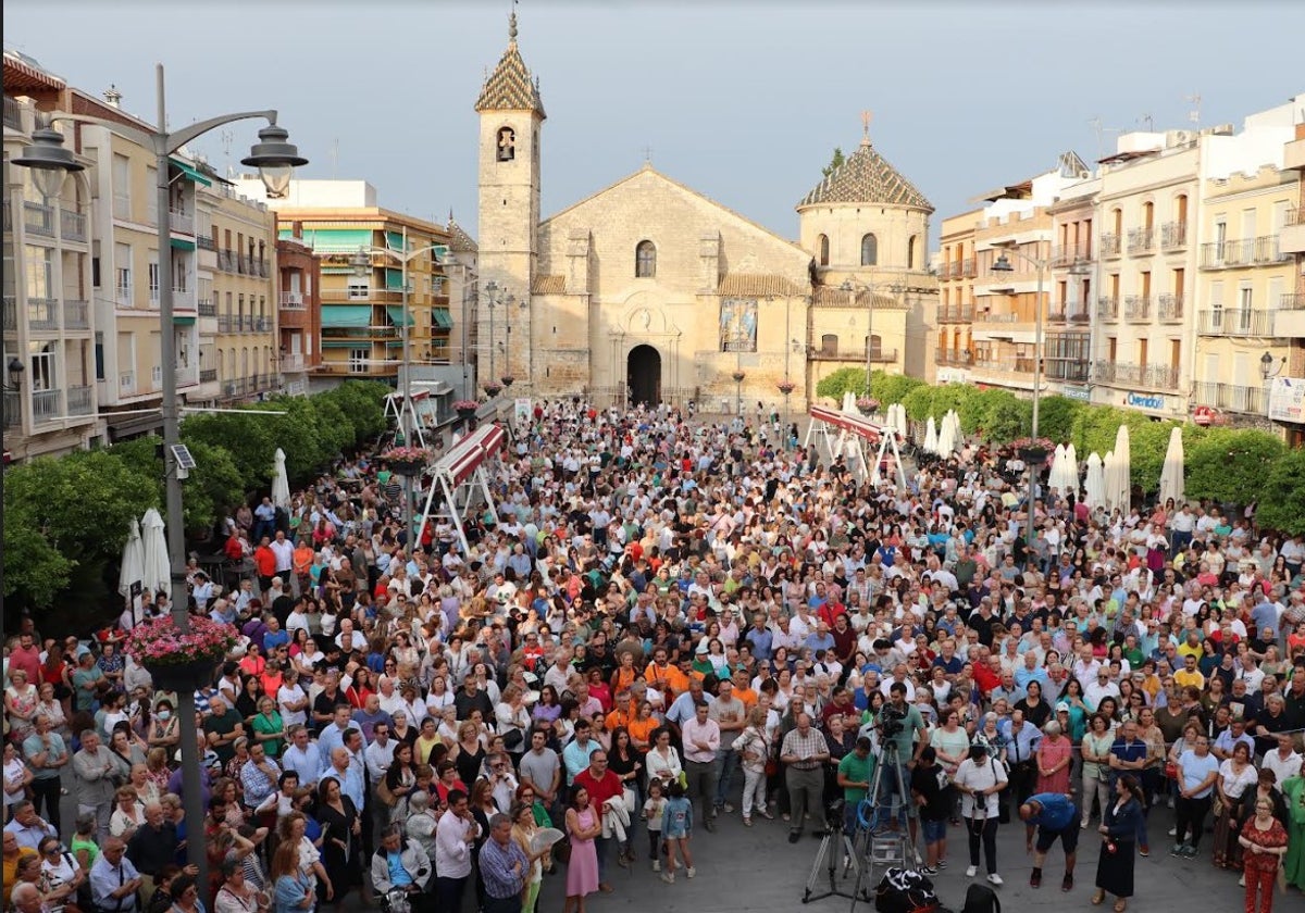 Protesta en el centro de la localidad de la Subbética