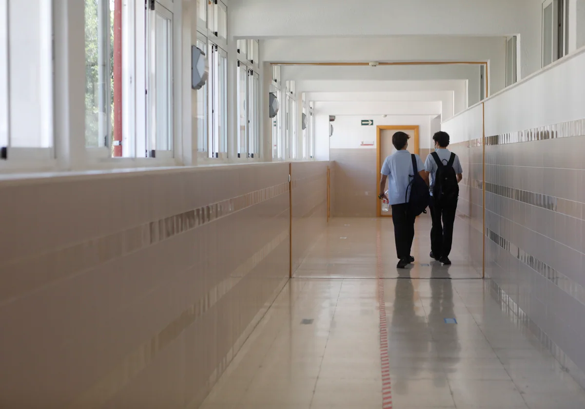 Dos alumnos en un centro escolar de Córdoba