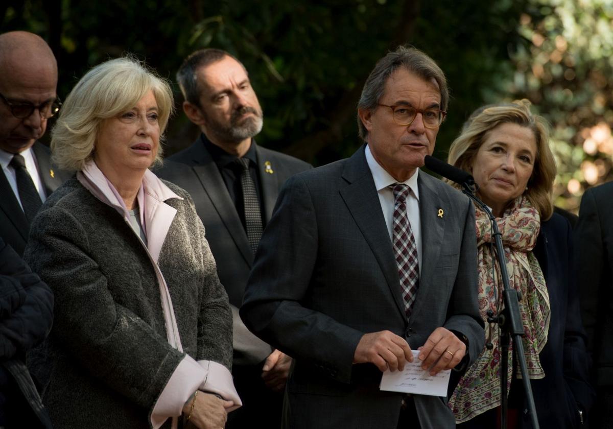 El expresidente de la Generalitat Artur Mas; la exvicepresidenta Joana Ortega, y la exconsellera Irene Rigau.