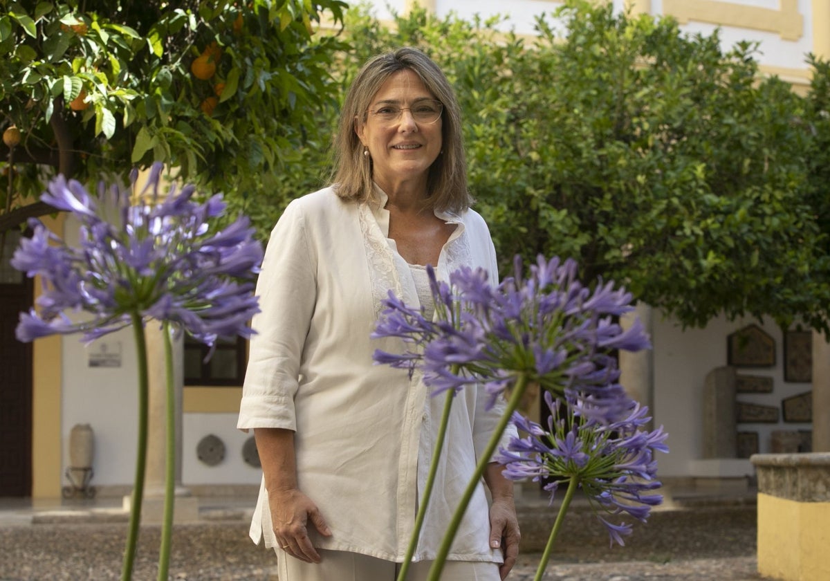 Rocío Asensio, en el patio del Palacio Episcopal de Córdoba