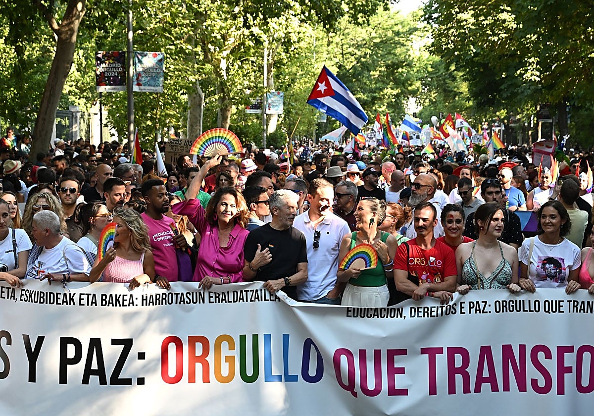 Cabecera de la manifestación del Orgullo