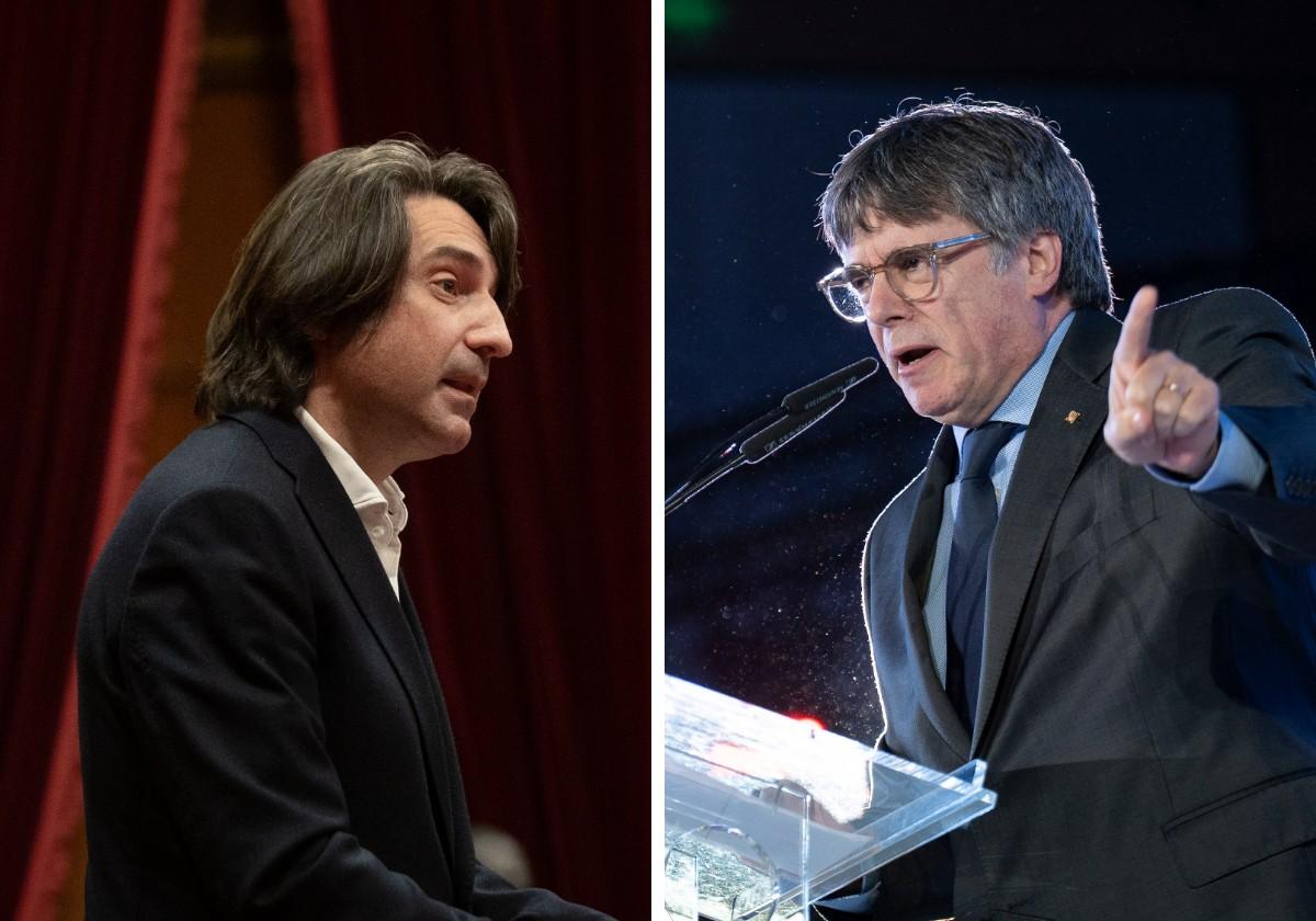 Francesc de Dalmases (i) y Carles Puigdemont (d)