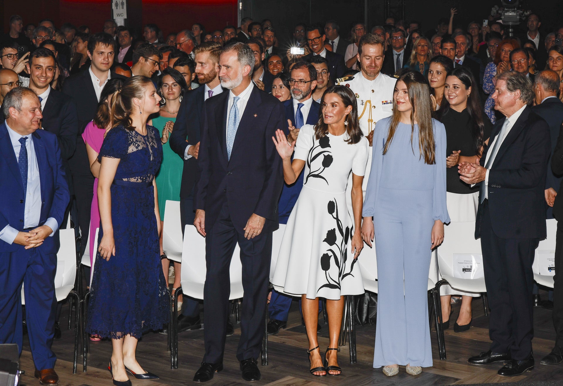 La Princesa Leonor, el Rey Felipe VI, la Reina Letizia y la Infanta Sofía, en el al acto de entrega de los XV Premios Fundación Princesa de Girona