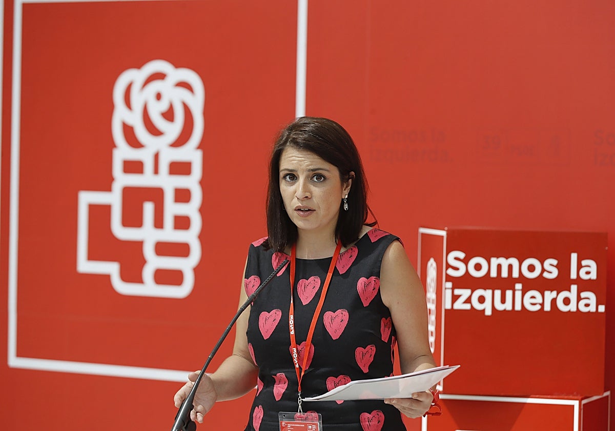 Adriana Lastra, durante su etapa como vicesecretaria general del PSOE