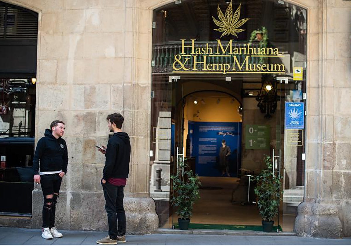 Entrada del Museo de la marihuana, en Barcelona