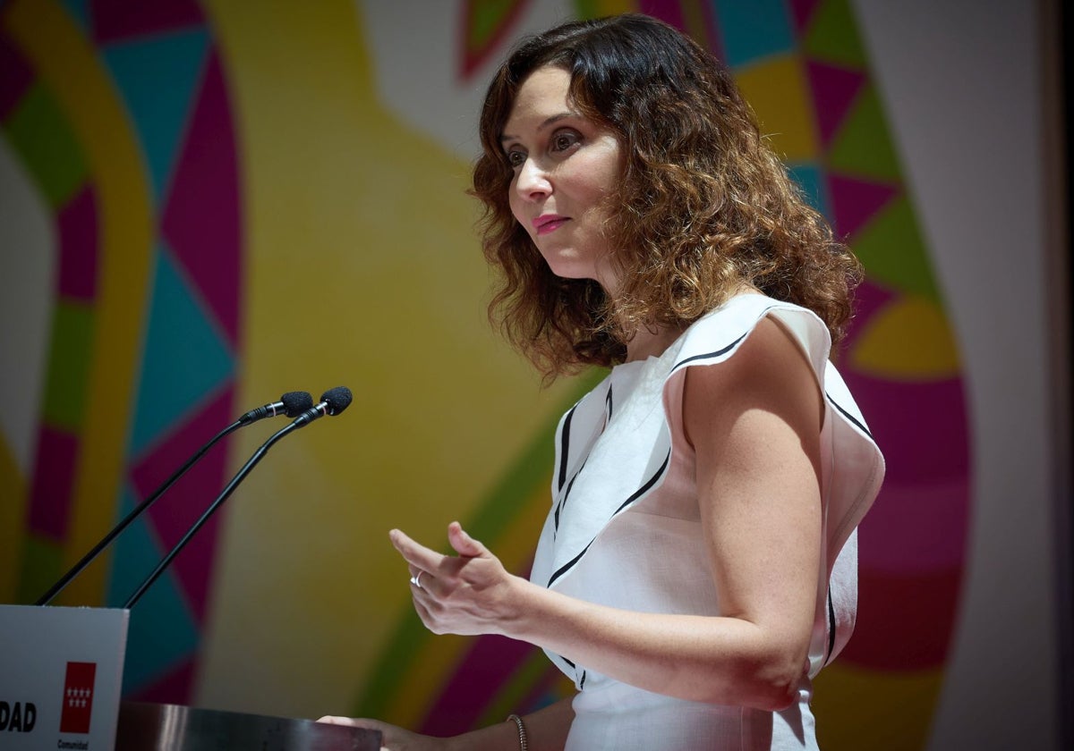 La presidenta de la Comunidad de Madrid, Isabel Díaz Ayuso