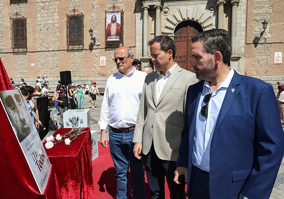 Romera, Velázquez y Marín en el homenaje a Miguel Ángel Blanco en Toledo