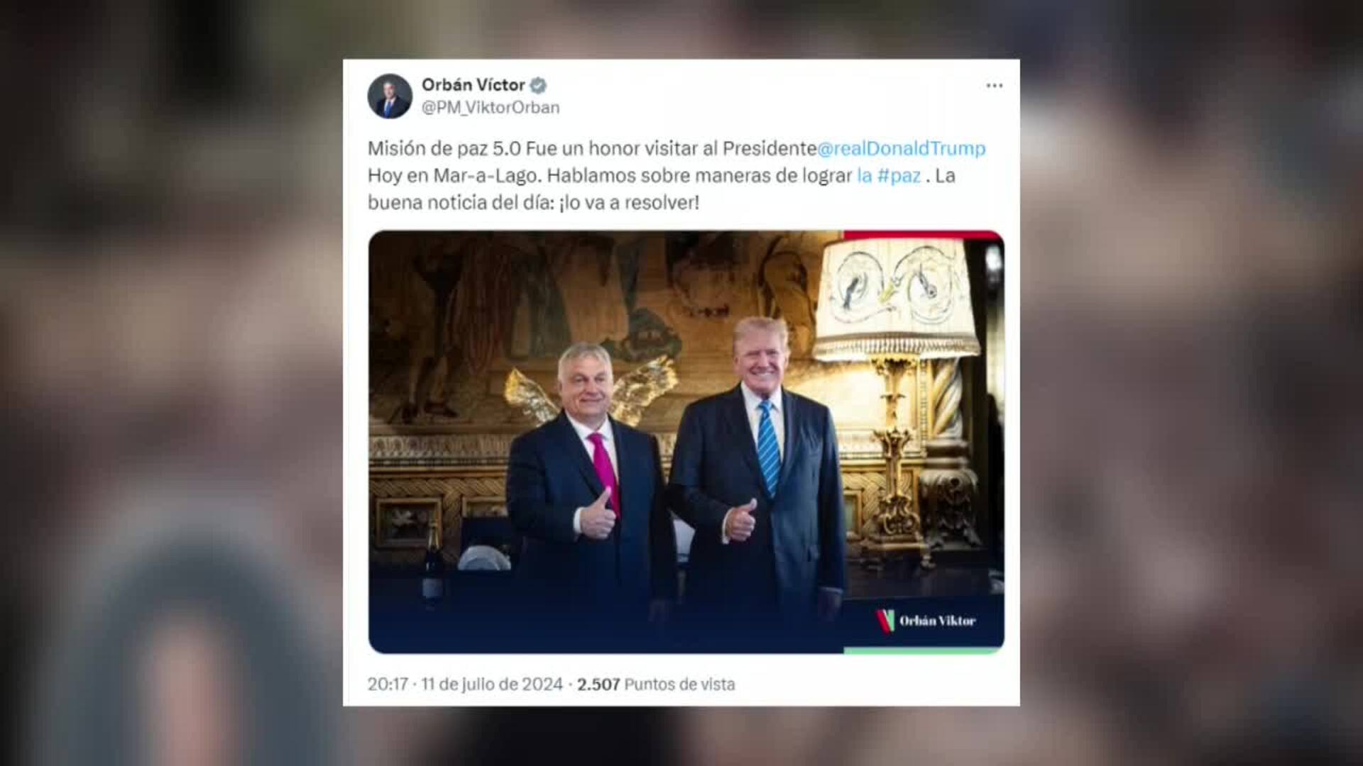 Orbán se reunirá de nuevo con Trump en su residencia de Florida, tras verse con Putin